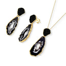 CONJUNTO FOLHEADO A OURO