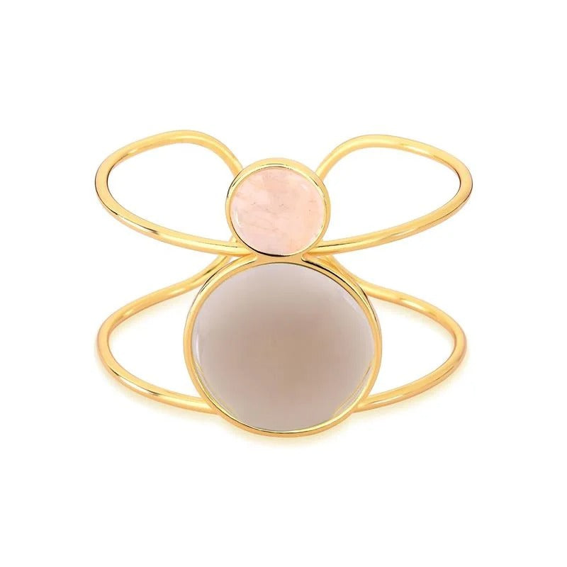 Pulseira Brilhato Pedras Naturais Brasileiras — Folheado a Ouro