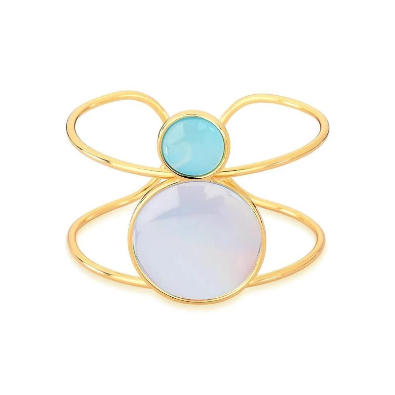 Pulseira Brilhato Pedras Naturais Brasileiras — Folheado a Ouro