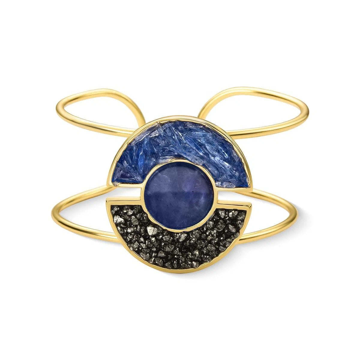 Pulseira Brilhato Pedras Naturais Brasileiras — Folheado a Ouro