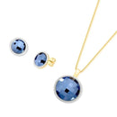 CONJUNTO FOLHEADO A OURO E RÓDIO BRANCO