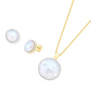 CONJUNTO FOLHEADO A OURO E RÓDIO BRANCO